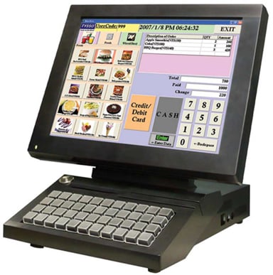 Touchscreen tabletop POS terminal Touchscreen tabletop POS terminal